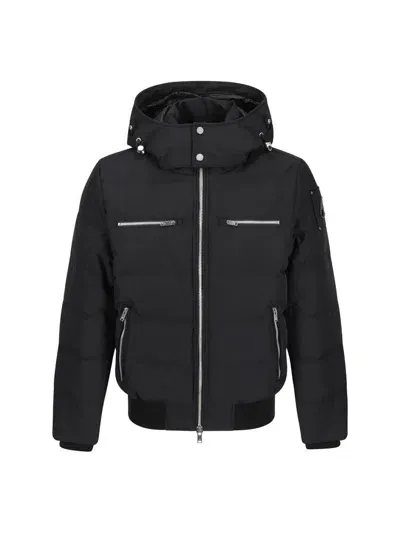 Moose Knuckles Cloud Bomber Jacket In Blk W/blk Sh