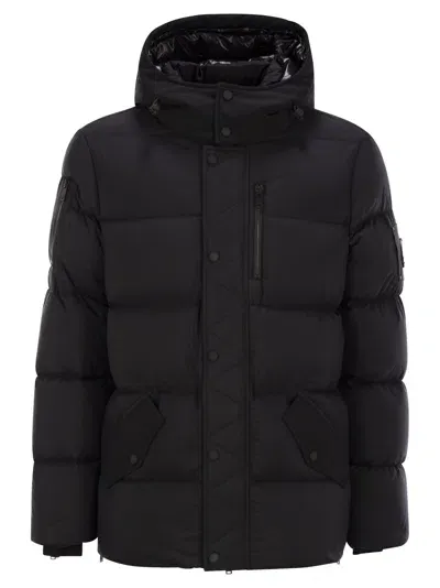 Moose Knuckles Everest 3q - Hooded Down Jacket In Black