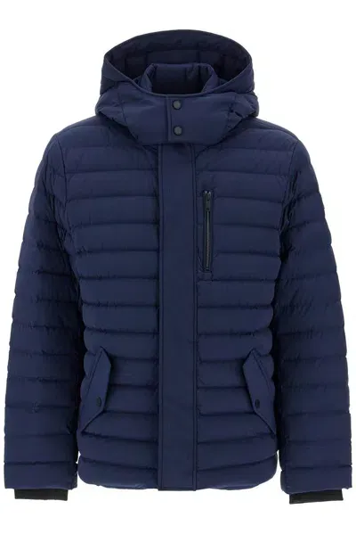 Moose Knuckles Greystone Quilted Shell Jacket In Blue