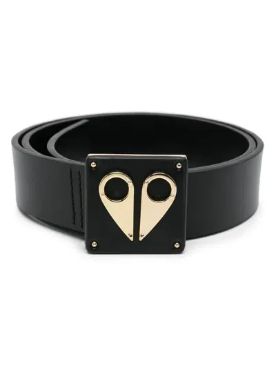 Moose Knuckles Logo Icon Belt In Black