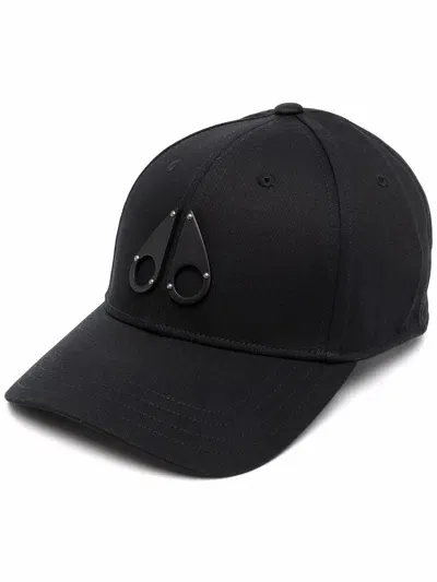 Moose Knuckles Logo Hat In Black  