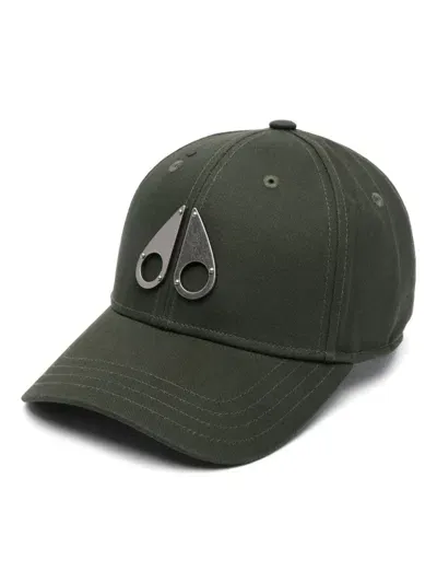 Moose Knuckles Logo-plaque Cap In Green