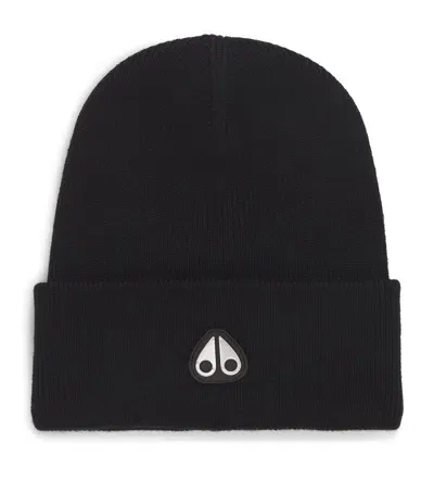 Moose Knuckles Kids' Wool Parnis Beanie In Black