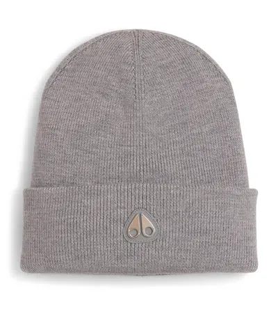 Moose Knuckles Wool Parnis Beanie In Grey