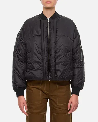 Mordecai Padded Bomber Jacket In Black