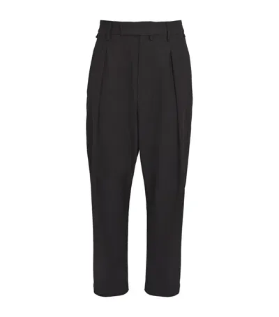 Mordecai Striped Tailored Trousers In Black