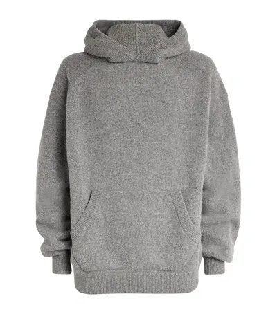 Mordecai Wool-cashmere Logo Hoodie In Grey