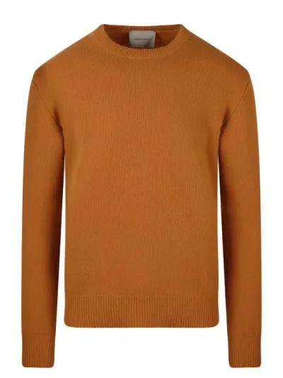 Moreno Martinelli Wool Crewneck Sweater In Brown