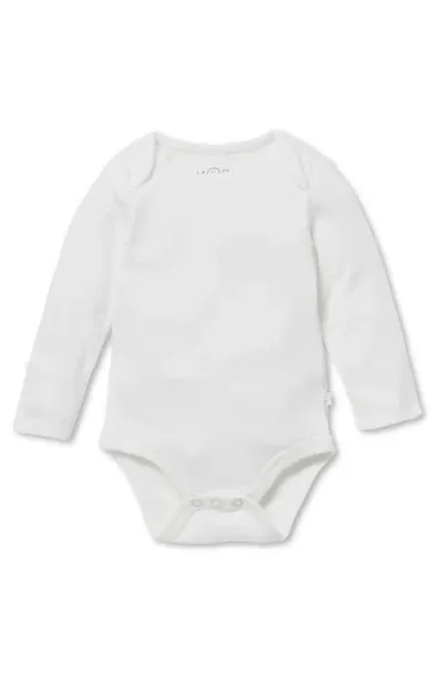 Mori Babies'  Long Sleeve Bodysuit In White