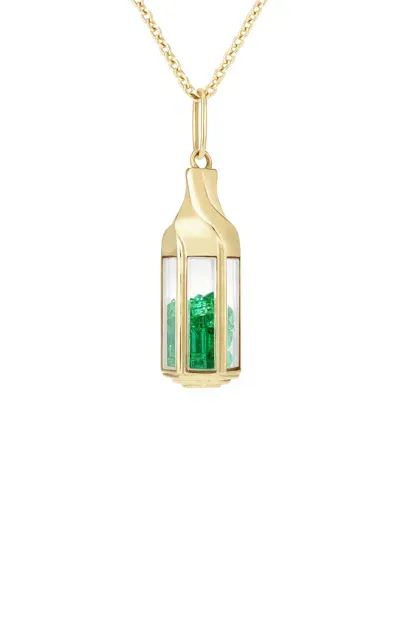 Moritz Glik Janela 18k Yellow Gold Emerald Necklace