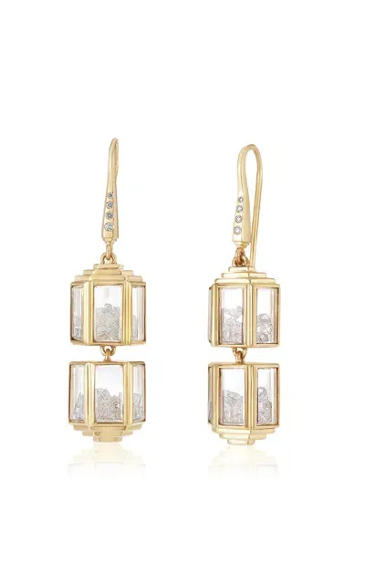 Moritz Glik Torre 18k Yellow Gold Diamond Earrings