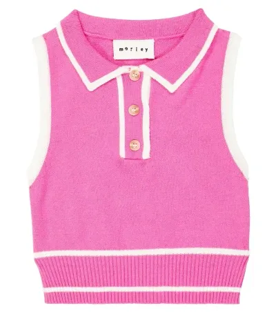 Morley Kids' Upgrade Cotton Vest In Pink