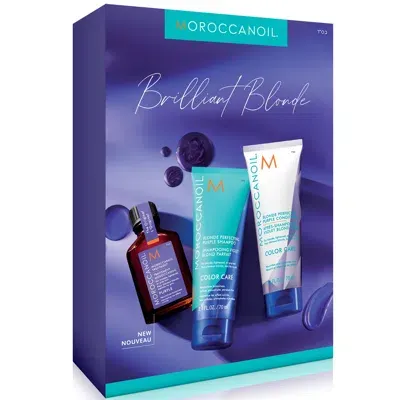 Moroccanoil Blonde Perfecting Shampoo And Conditioner With  Treatment Purple In Multi