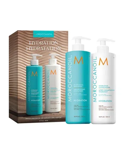 Moroccanoil Hydrating Shampoo And Conditioner Gift Set In White