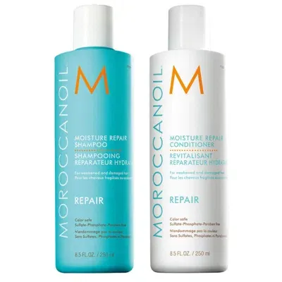 Moroccanoil Moisture Repair Shampoo And Conditioner In White