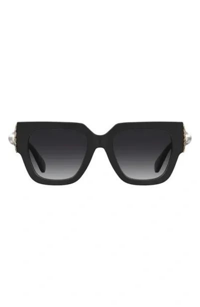 Moschino 52mm Gradient Square Sunglasses In Black