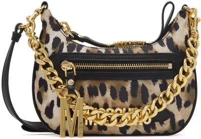 Moschino Beige & Black Multipockets Nylon Bag In 1888 Multi Only One