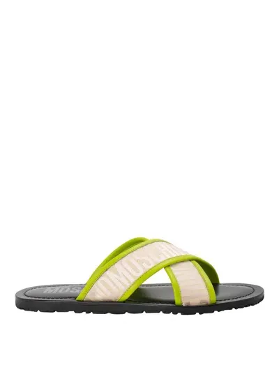 Moschino Bi-material Sandals In Beis