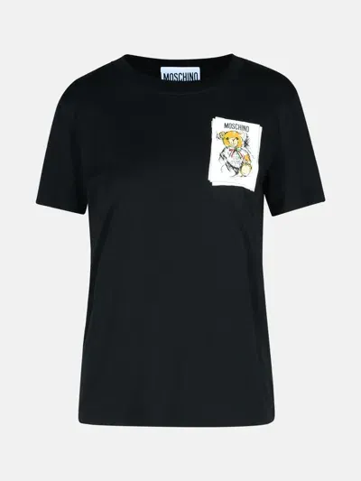 Moschino Black Cotton T-shirt