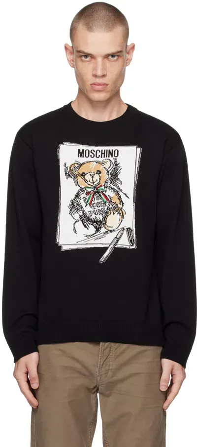 Moschino Black Teddy Bear Sweater