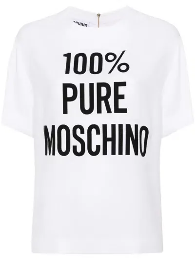 Moschino Slogan-print Blouse In White