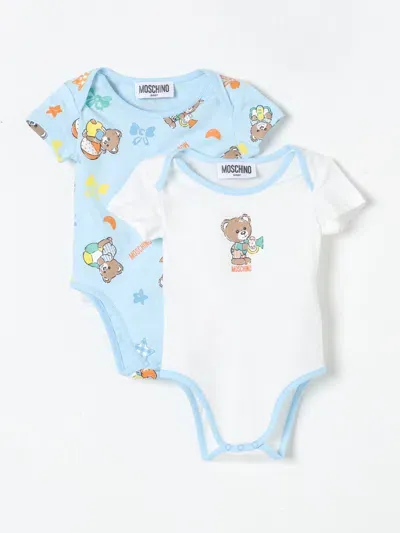 Moschino Babies' Bodysuit  Kids Color Gnawed Blue In Hellblau