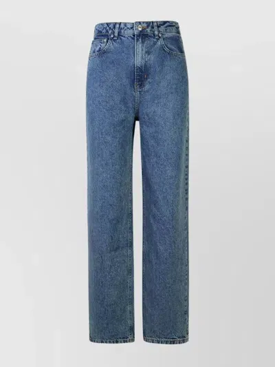 Moschino Cotton Jeans Wide Leg In Blue