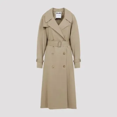 Moschino Cotton Nylon Coat 36 In Neutrals