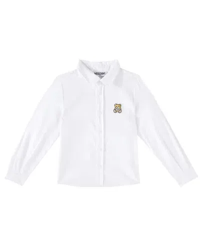 Moschino Kids' Cotton Shirt In White