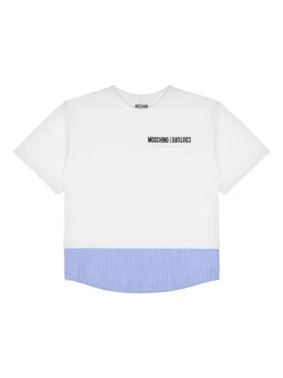 Moschino Kids' Cotton T-shirt In White