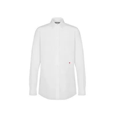 Moschino Couture Couture Cotton Little Heart Shirt In White