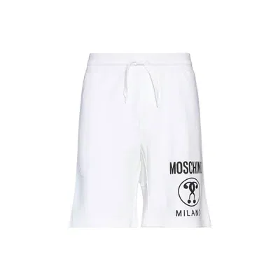 Moschino Couture Couture Cotton Logo Shorts In White