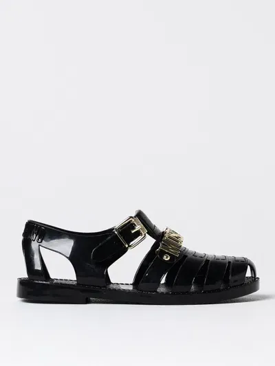 Moschino Couture Flat Sandals  Woman Color Black In 黑色