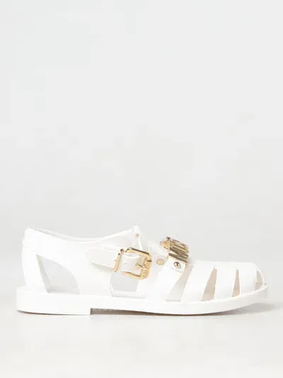 Moschino Couture Flat Sandals  Woman Color White In Weiss