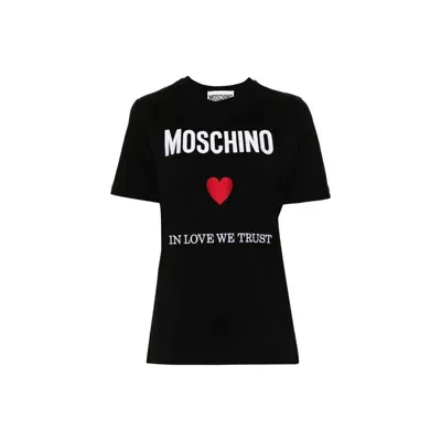 Moschino Couture In Love We Trust T-shirt In Black