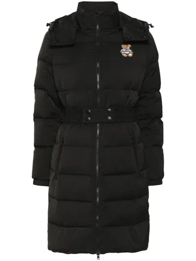 Moschino Couture Moschino Teddy Bear-motif Coat In Black