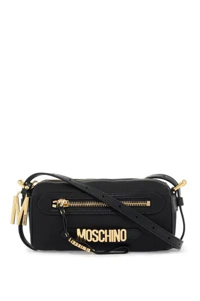 Moschino Couture Women's Shoulder Bag With Metal Logo Detail In Nero