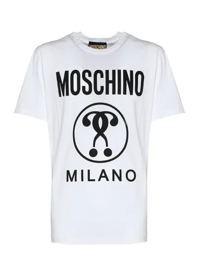 Moschino Dqm Logo T-shirt In White