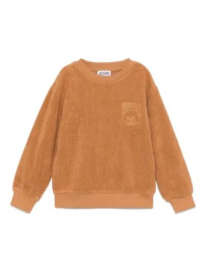 Moschino Kids' Fleece Sweatshirt In Neutrals