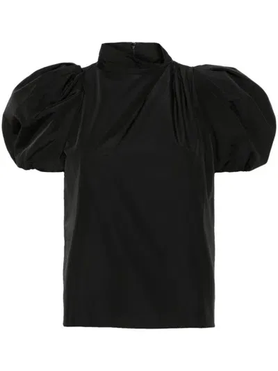 Moschino Gathered Blouse In Black