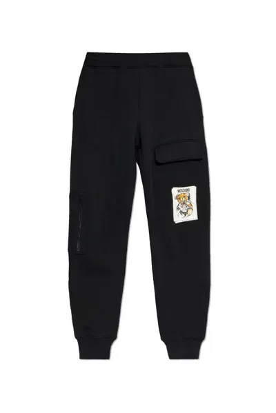 Moschino Graphic Printed Sweatpants In Black