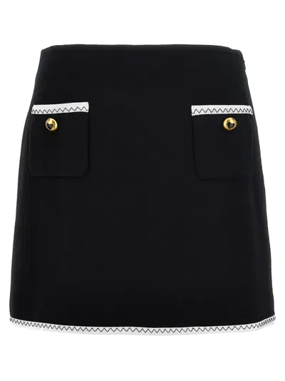 Moschino Heart Button Skirt Skirts In White/black