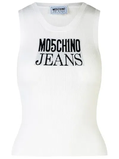 Moschino Jeans Logo In White