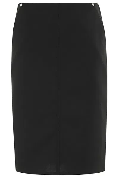 Moschino Jeans Zipped Midi Skirt In Black