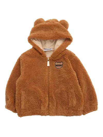 Moschino Kid Jacket In Brown