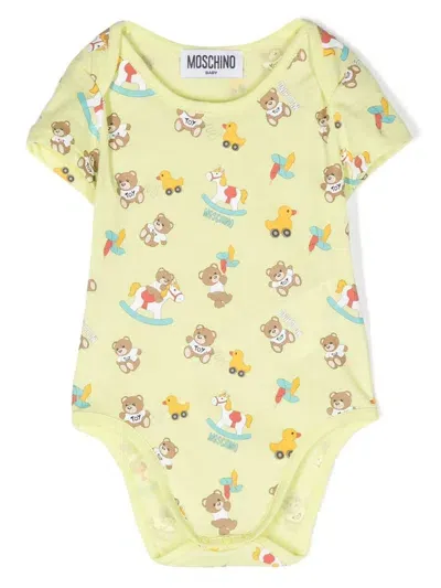 Moschino Kids Set Di 2 Body Con Stampa In Yellow