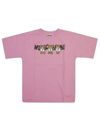 Moschino Kids' T-shirt Con Teddy Bear In Pink