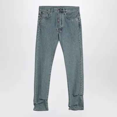 Moschino Light Blue Denim Jeans With Rivets