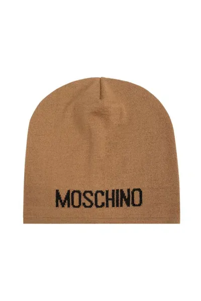 Moschino Logo Intarsia In Beige