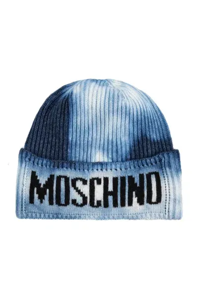 Moschino Logo Intarsia In Blue